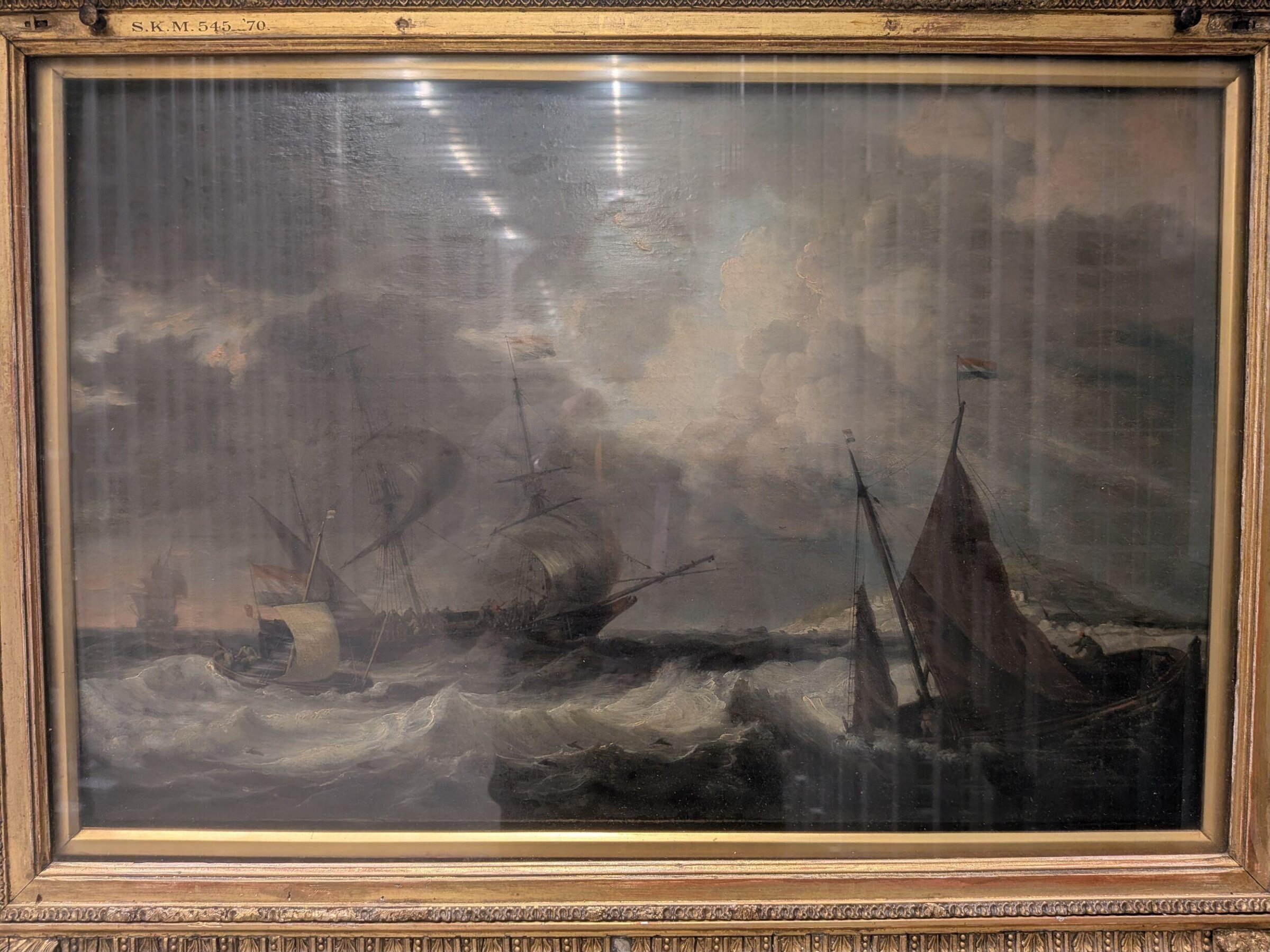 Ships in a Gale, Dominic Serres, 1770