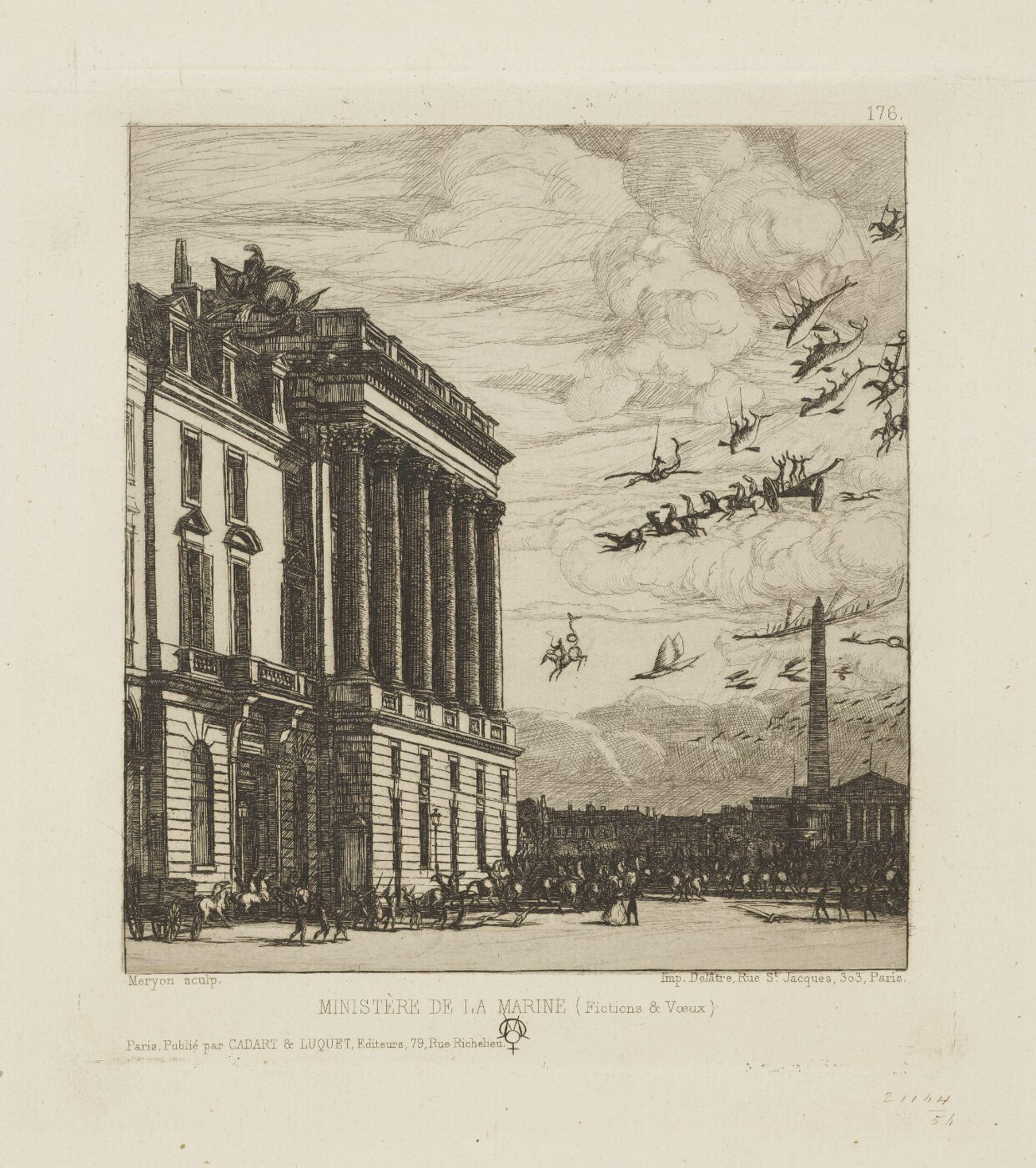 Meryon, Charles, The Admirality, Paris
