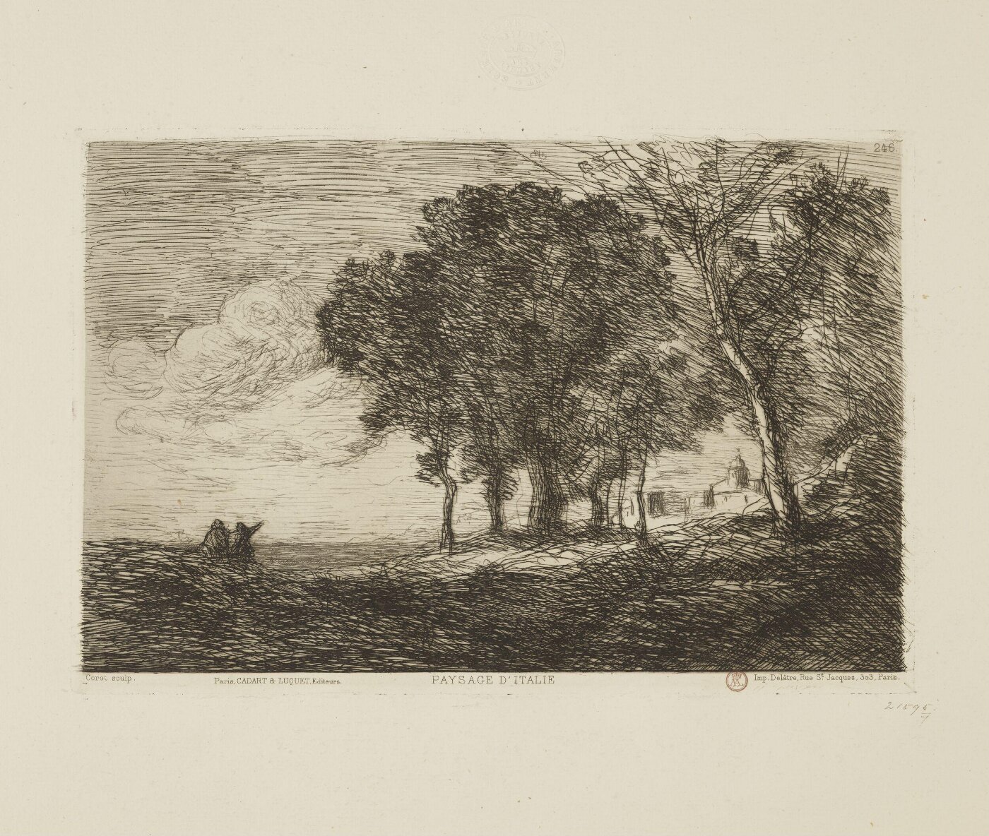 Corot, Jean-Baptiste-Camille, Italian landscape