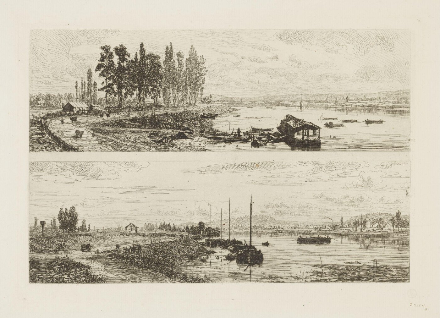 Lalanne, Maxime, The Banks of the Seine at Bezons and The Banks of the Seine near Argenteuil