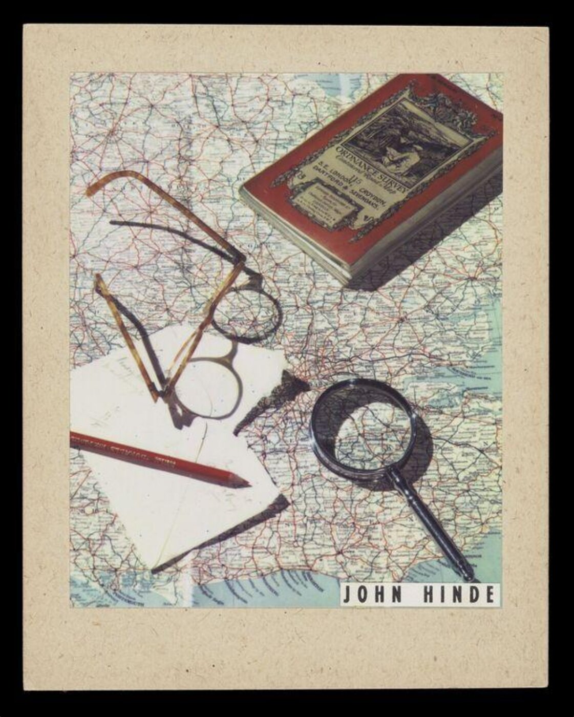 Hinde, John Wilfrid, Still Life with Map and Glasses
