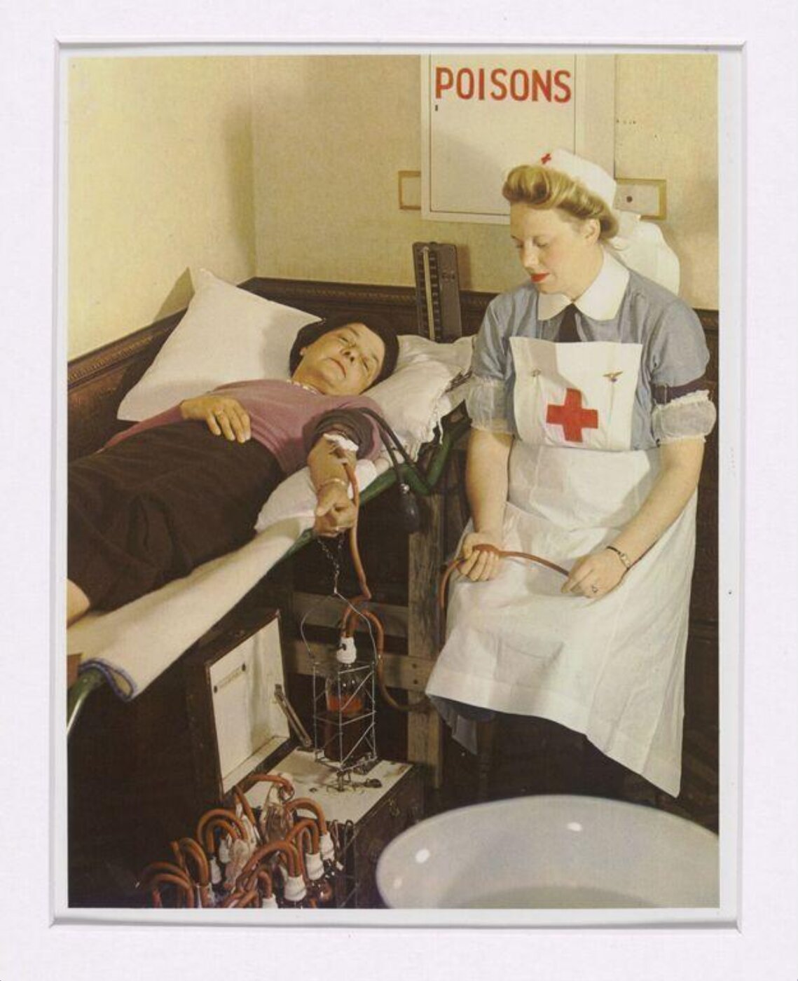 Hinde, John Wilfrid, A Blood Donor at a Civil Defence First-Aid Station