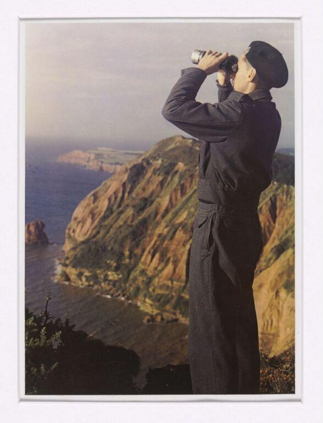 Hinde, John Wilfrid, A Member of the Royal Observer Corps on the Cliffs of England
