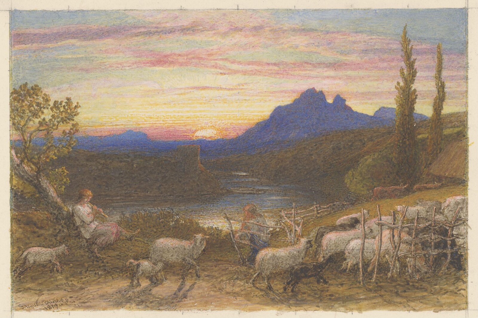 Going to Fold, Samuel Palmer, 1879