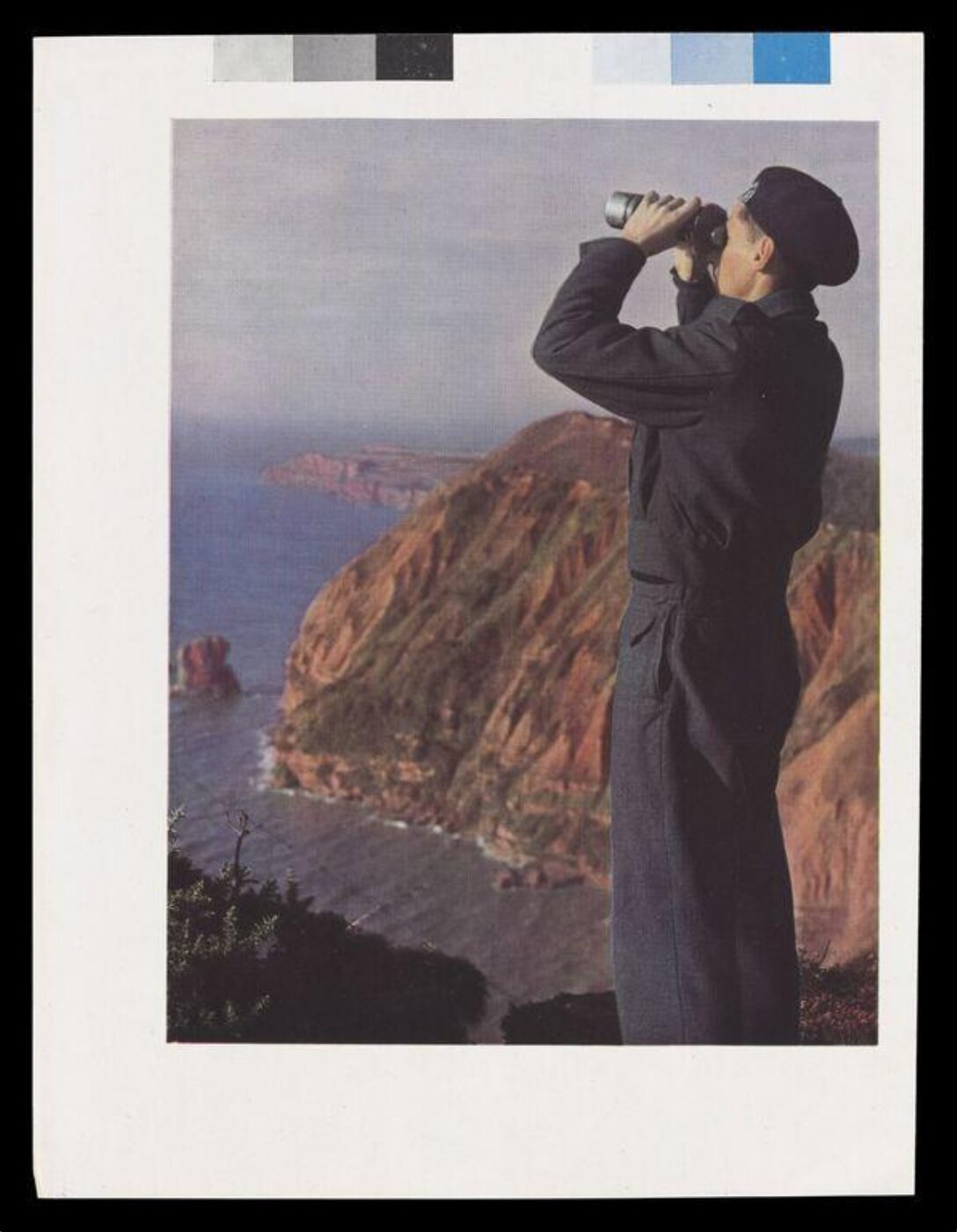 Hinde, John Wilfrid, A Member of the Royal Observer Corps on the Cliffs of England