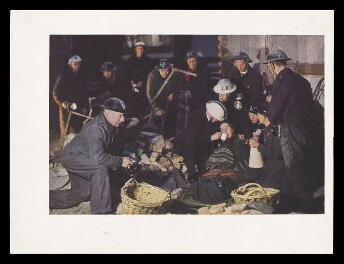 Hinde, John Wilfrid, Heavy Rescue Workers Saving a Victim