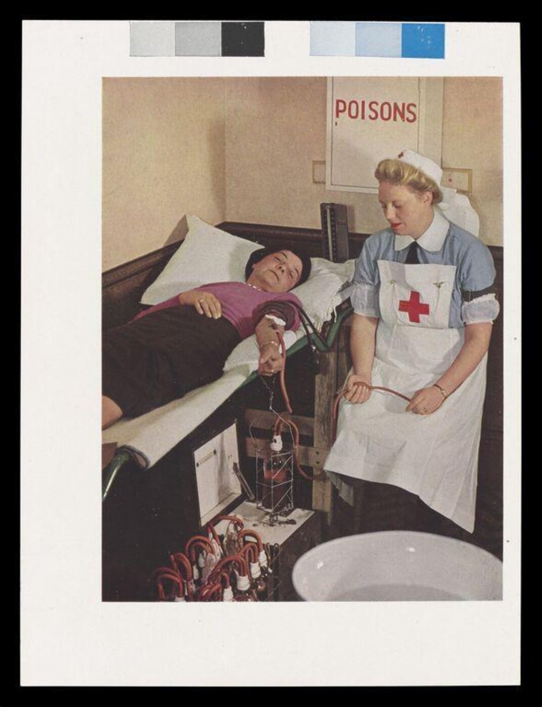Hinde, John Wilfrid, A Blood Donor at a Civil Defence First-Aid Station