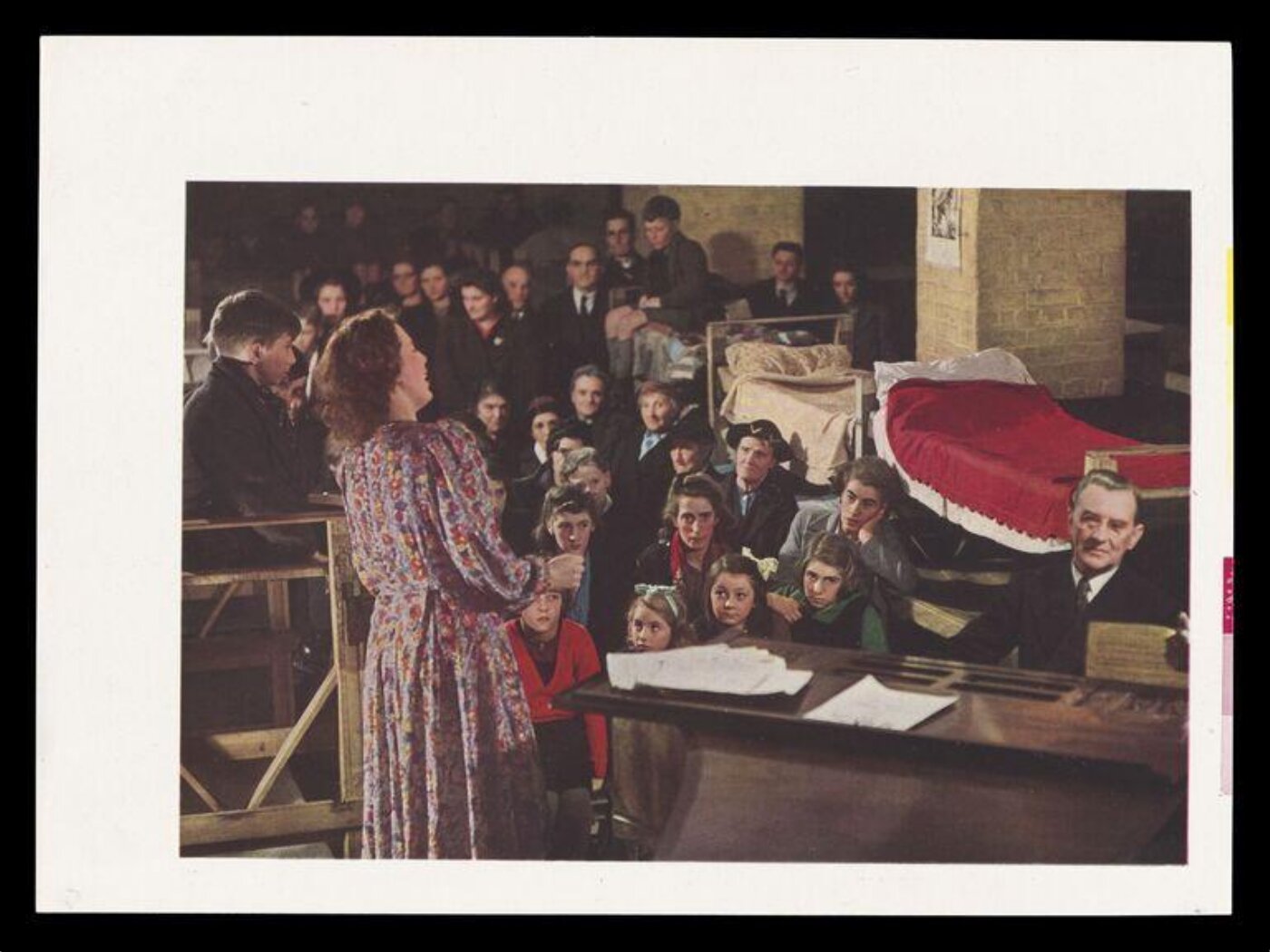 Hinde, John Wilfrid, A Shelter Concert in the Crypt of a Church