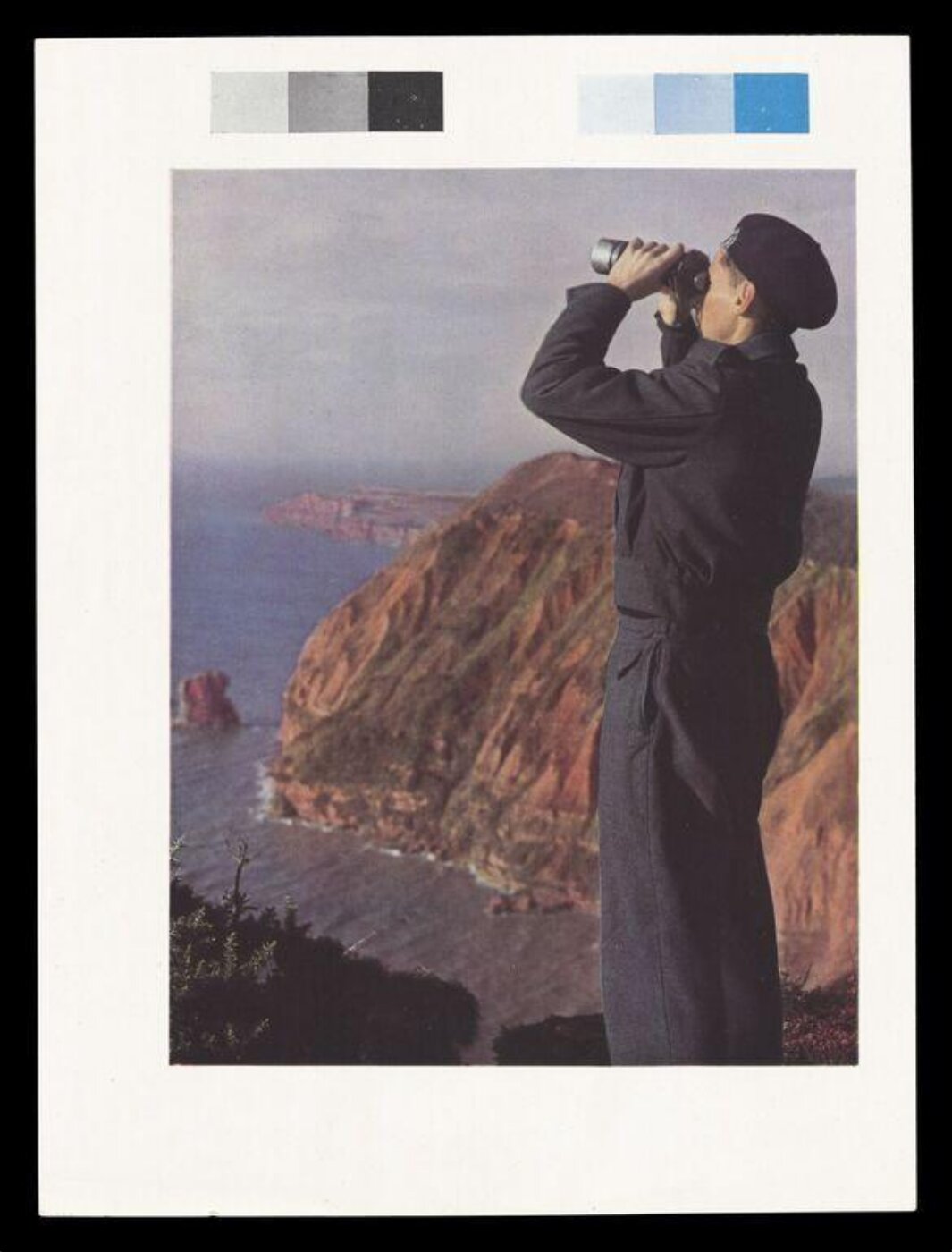Hinde, John Wilfrid, A Member of the Royal Observer Corps on the Cliffs of England