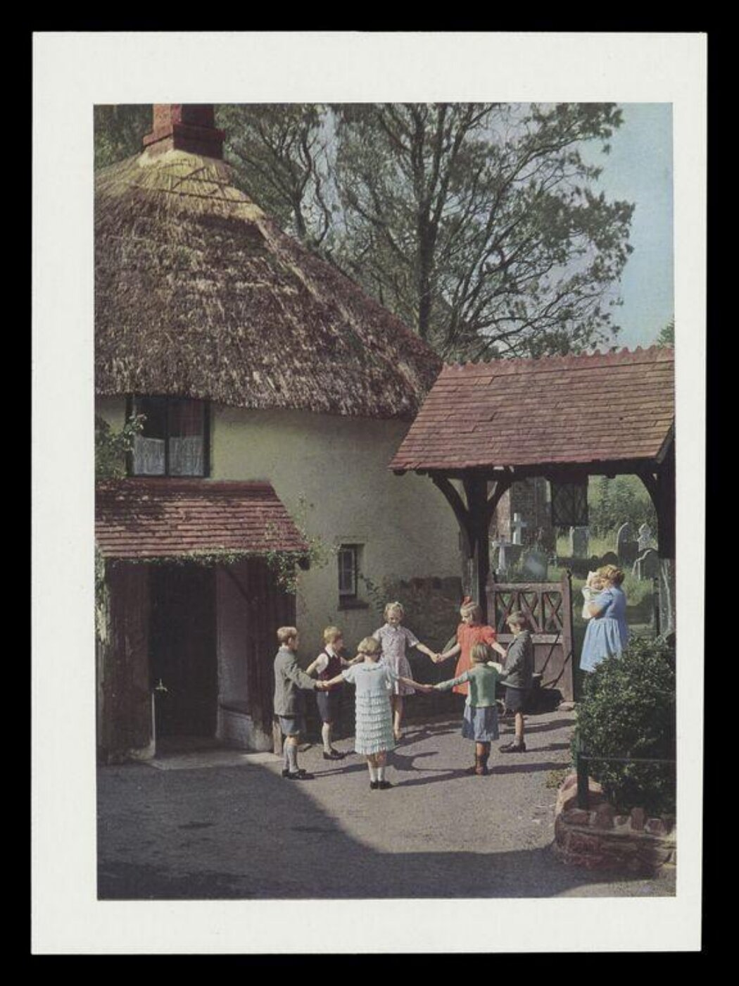 Hinde, John Wilfrid, "The Square" Showing the Lych Gate and the Keals' Cottage