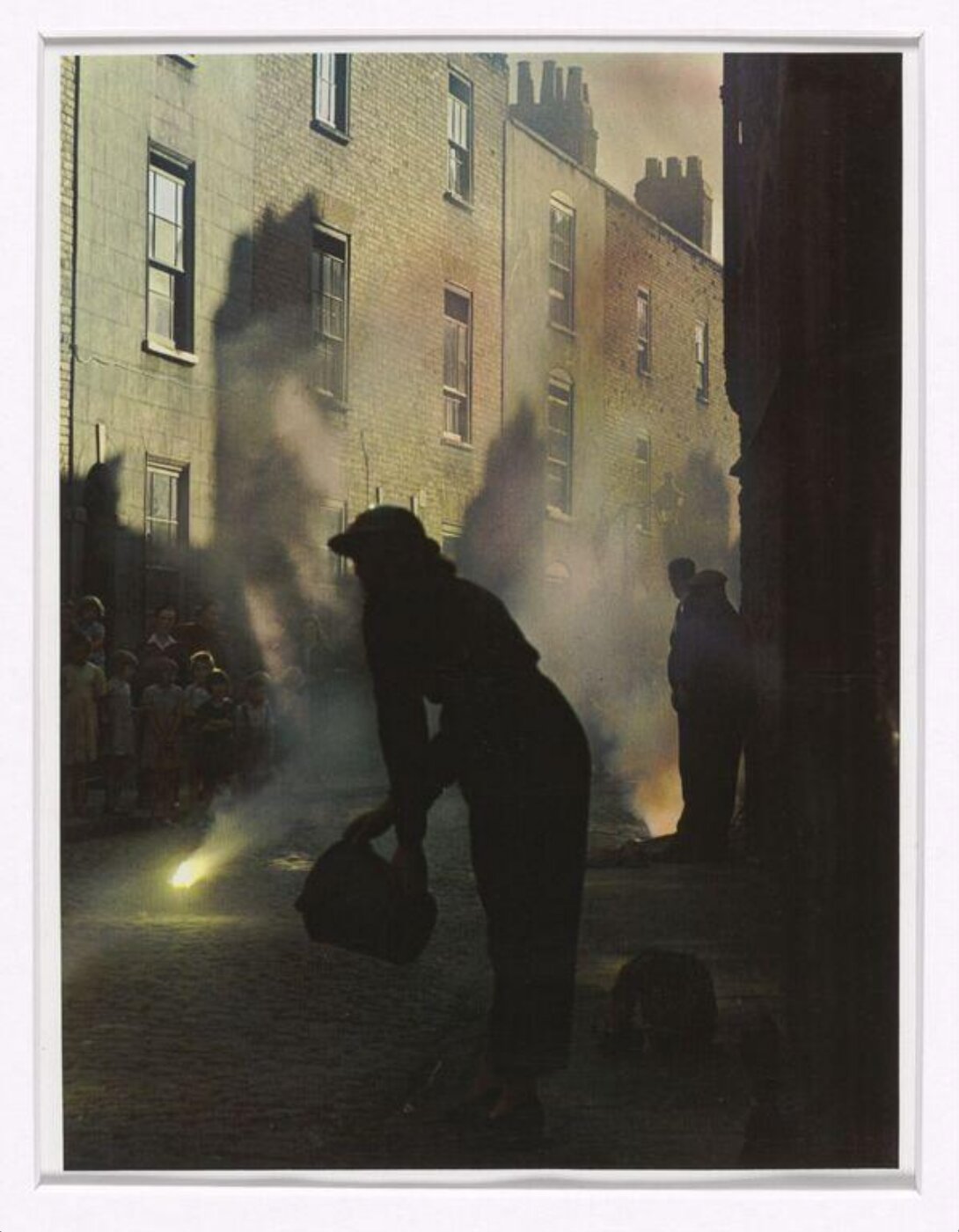 Hinde, John Wilfrid, Fighting Incendiary Bombs in the Street