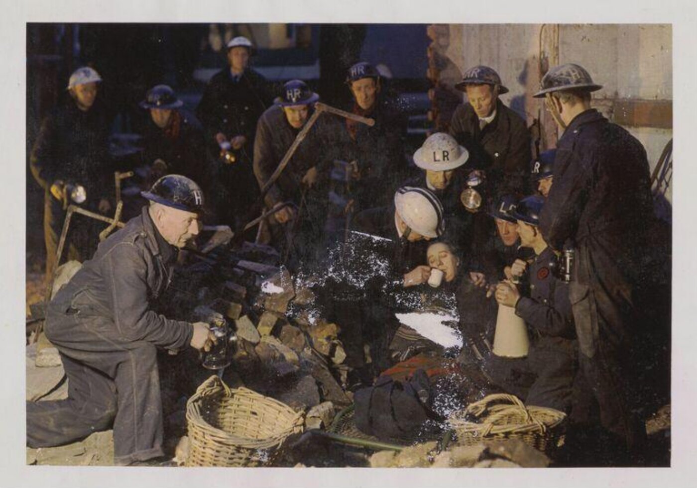 Hinde, John Wilfrid, Heavy Rescue Workers Saving a Victim
