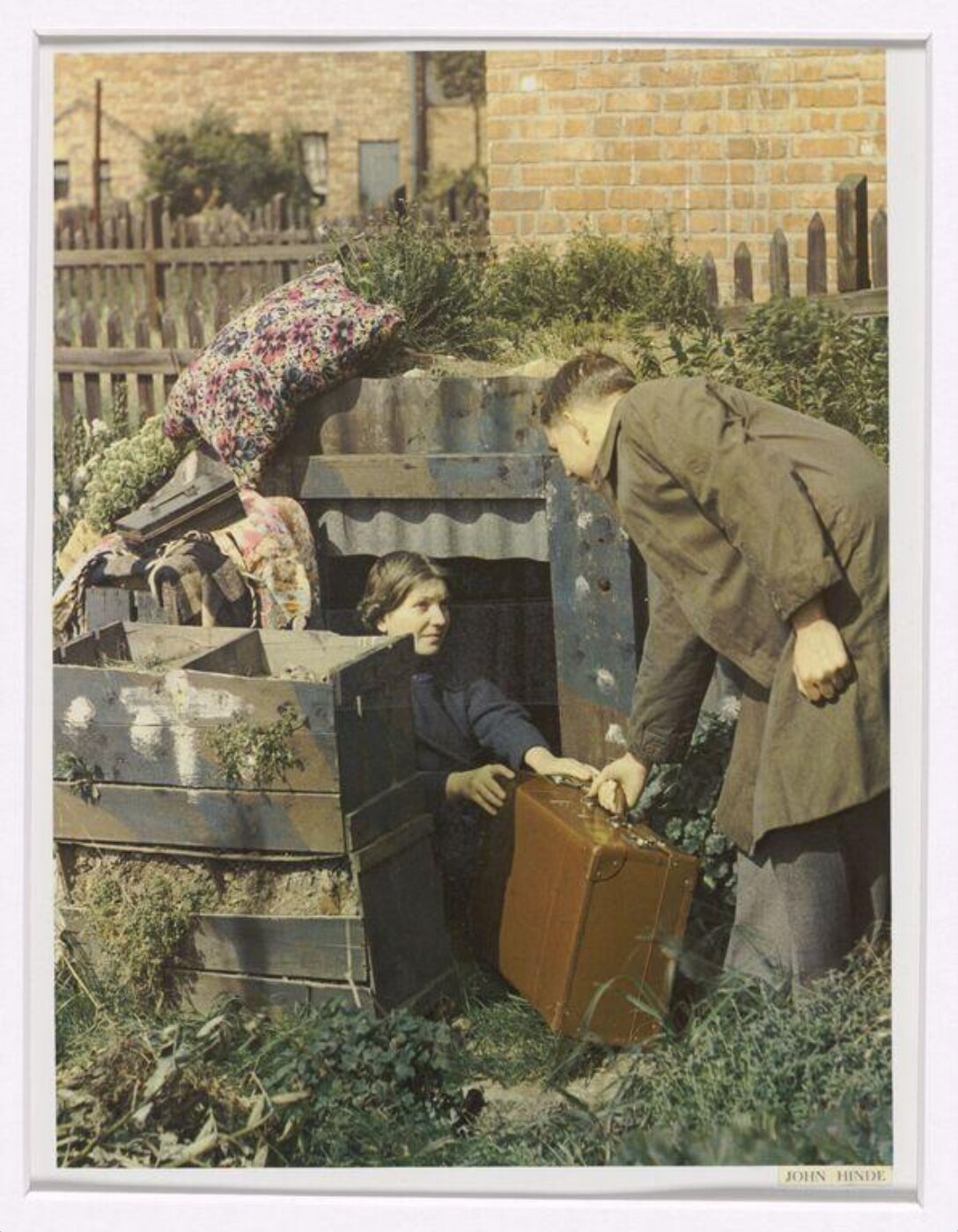Hinde, John Wilfrid, Family Emerging from Anderson Shelter