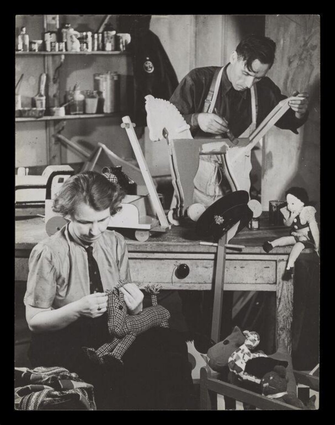 Hinde, John Wilfrid, Making Toys at a Fire Station