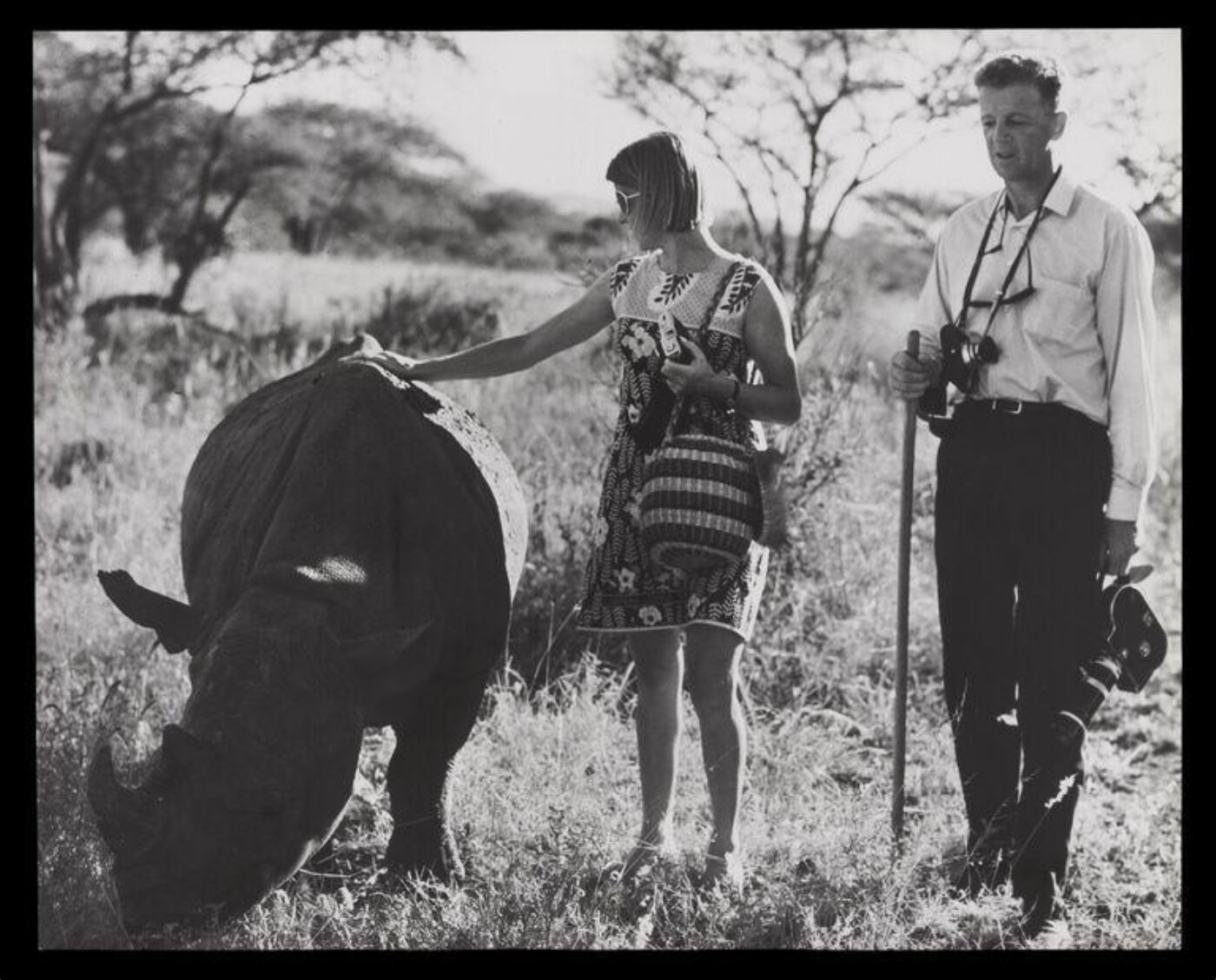 Hinde, John Wilfrid, Man and Woman with Rhinoceros